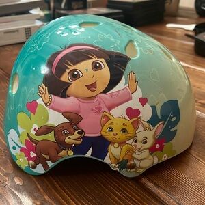 Dora the Explorer Child's helmet 3-8 year old. Bought for grandkids, used once.